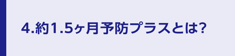 4.約1.5ヶ月予防プラスとは？