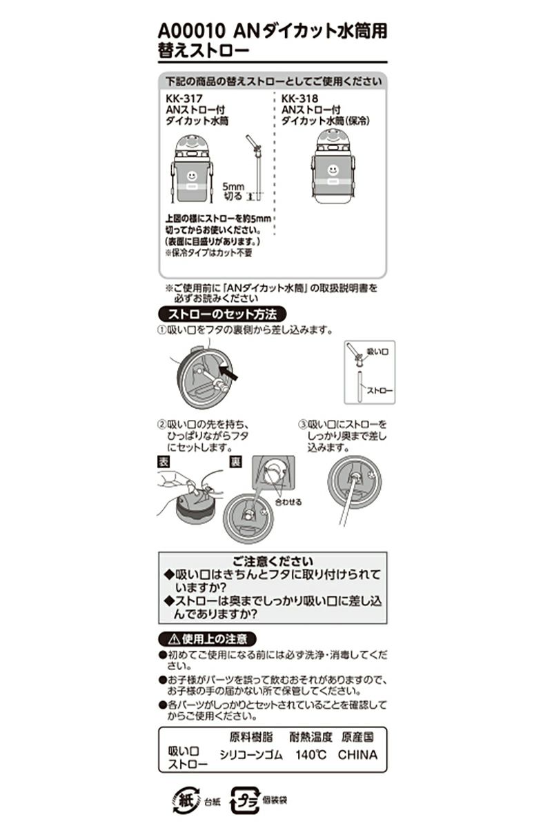 アンパンマン ストロー 付き 水筒 説明 書