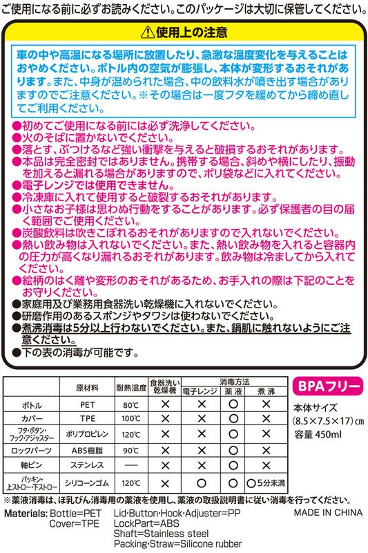 アンパンマン ストロー コレクション 付き 水筒 説明 書