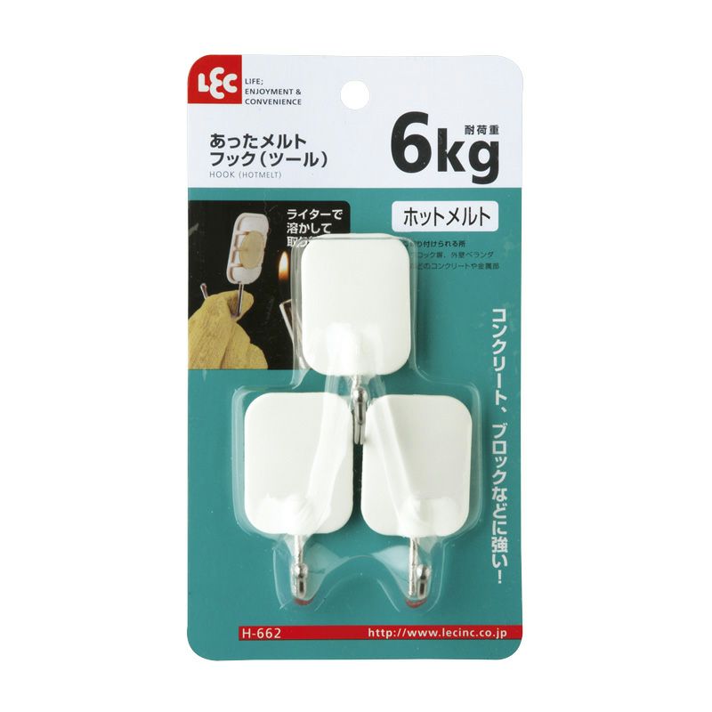 耐荷重6kg あったメルトフック 4個入 レック公式オンラインショップ 通販