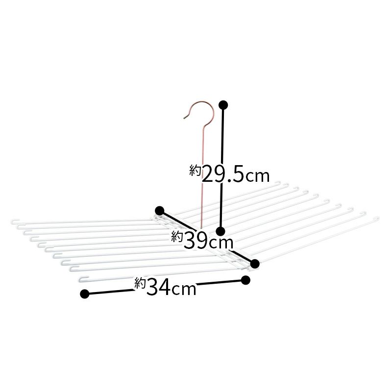 フェイスタオル干しハンガー 20枚用