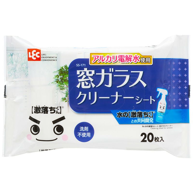 水の激落ちシート 窓ガラスクリーナー 20枚入