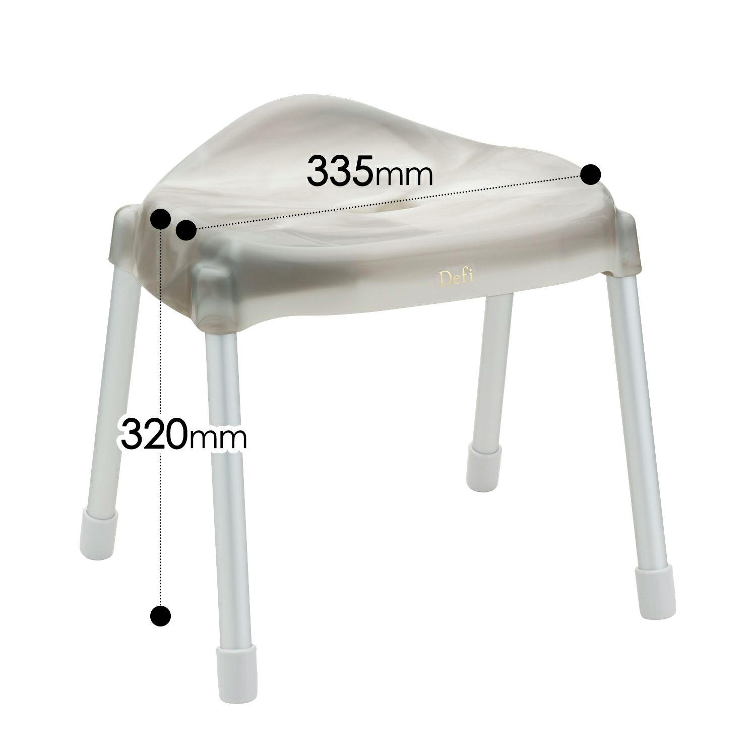 デフィ アルミ風呂いすワイド 32cm