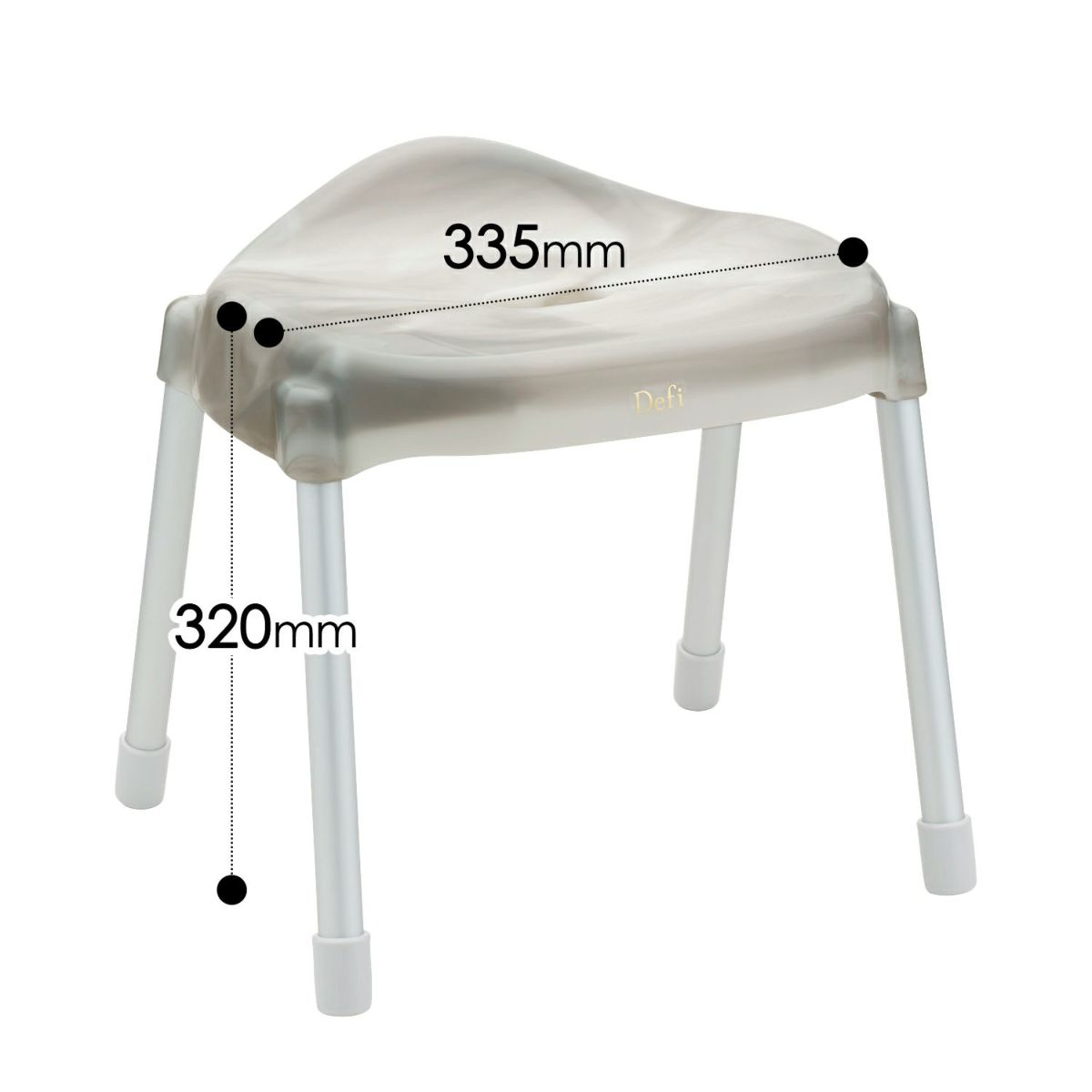 デフィ アルミ風呂いすワイド 32cm