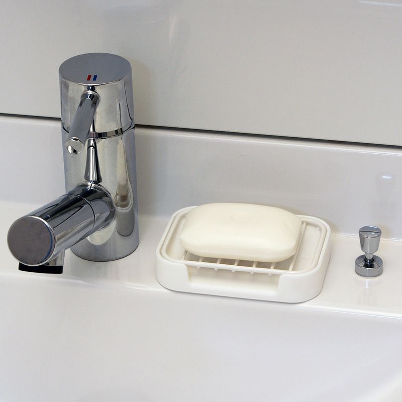Wコート 石けん皿 水切りトレー付