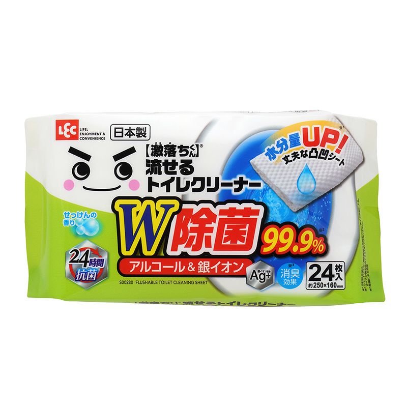 激落ち 流せる除菌トイレクリーナー 24枚入 2個パック