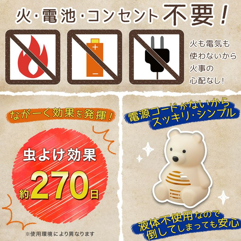 バルサン 虫こないもん 置くだけタイプ クマ 効果270日 レック公式オンラインショップ 通販 バルサン 虫こないもん 置くだけタイプ クマ 効果270日 レック公式オンラインショップ 通販
