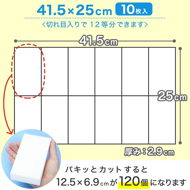 激落ち 工場用カット メラミンスポンジ