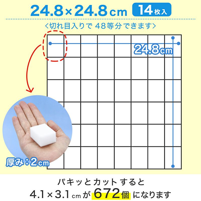 激落ち 学校・病院用カット メラミンスポンジ