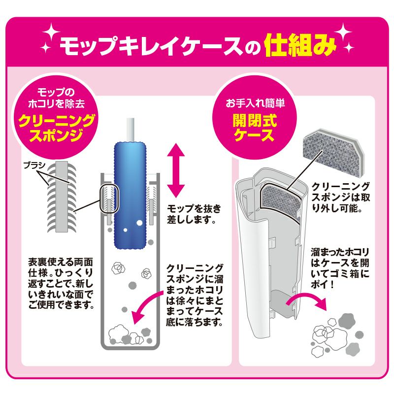 激落ち ほこりが取れる ケース付 ほこりモップ