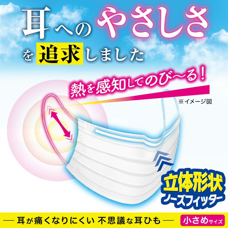 特許取得済 ふわるん マスク 小さめ サイズ ７枚入　フック付き