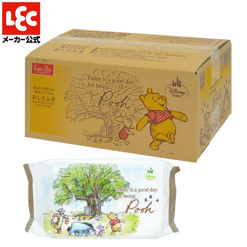 送料無料 くまのプーさん ディズニー おしりふき 80枚 12個入 レック公式オンラインショップ 通販