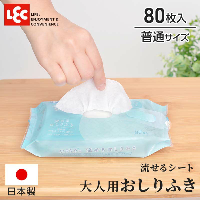 Nursingcare 水99.9％ 流せるおしりふき 80枚入