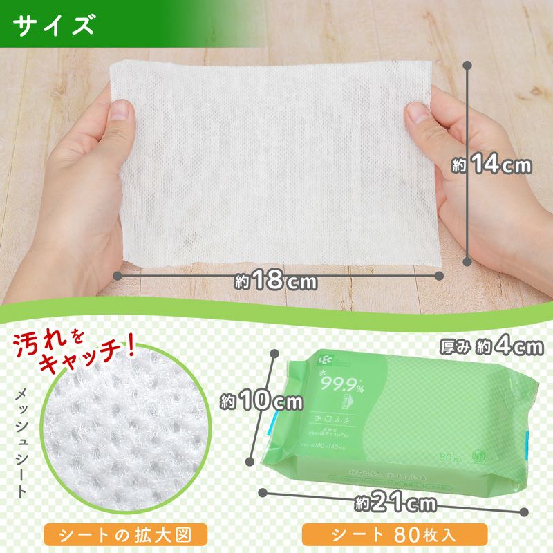 Nursingcare 水99.9％ 手口ふき 80枚入