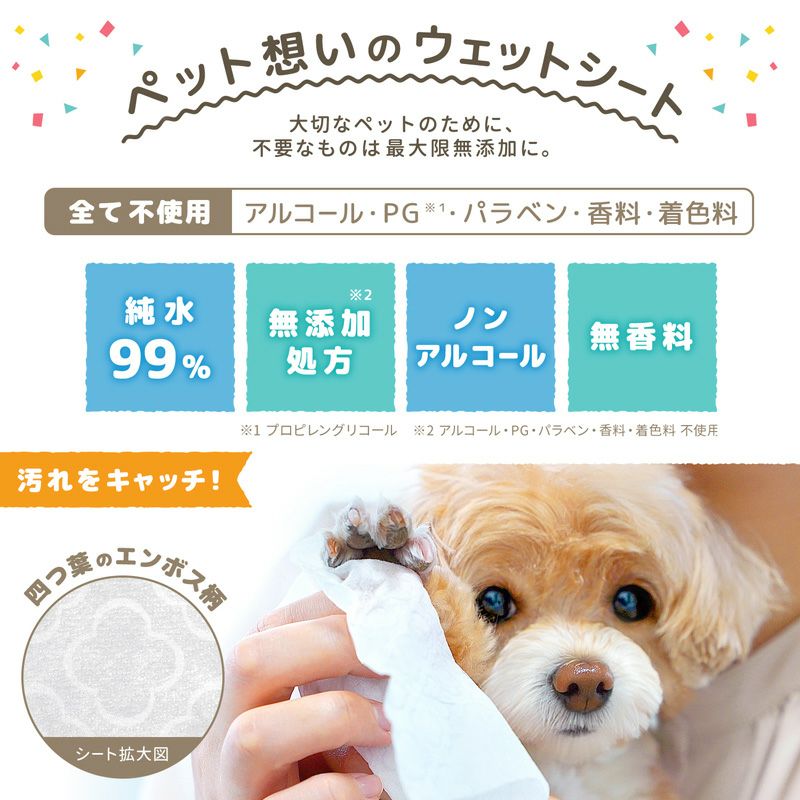 水99% ペット用 流せるウェットシート