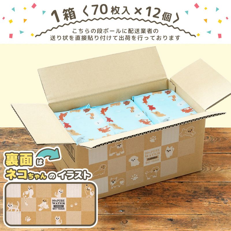 水99% ペット用 トイレに流せるウェットシート