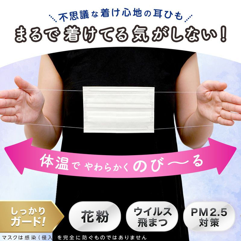 特許取得済 ふわるん N マスク 小さめ サイズ ホワイト 7枚入