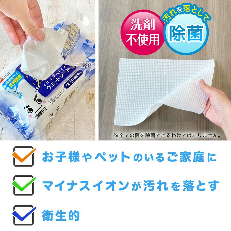 水の激落ち 超厚ウェットシート 20枚入×36個 ケース販売