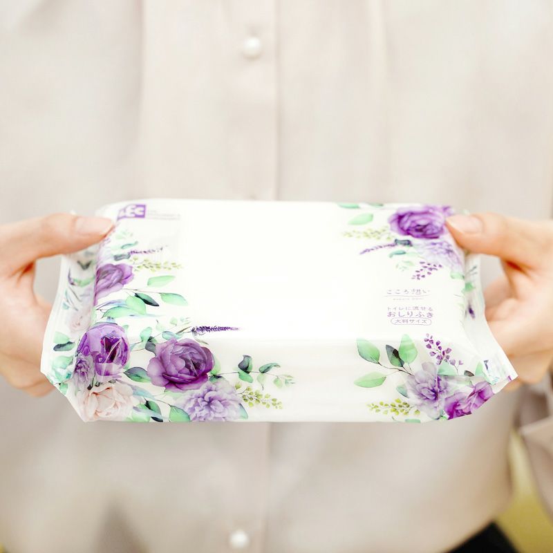 大人・介護用こころ想い流せるおしりふき大判サイズ