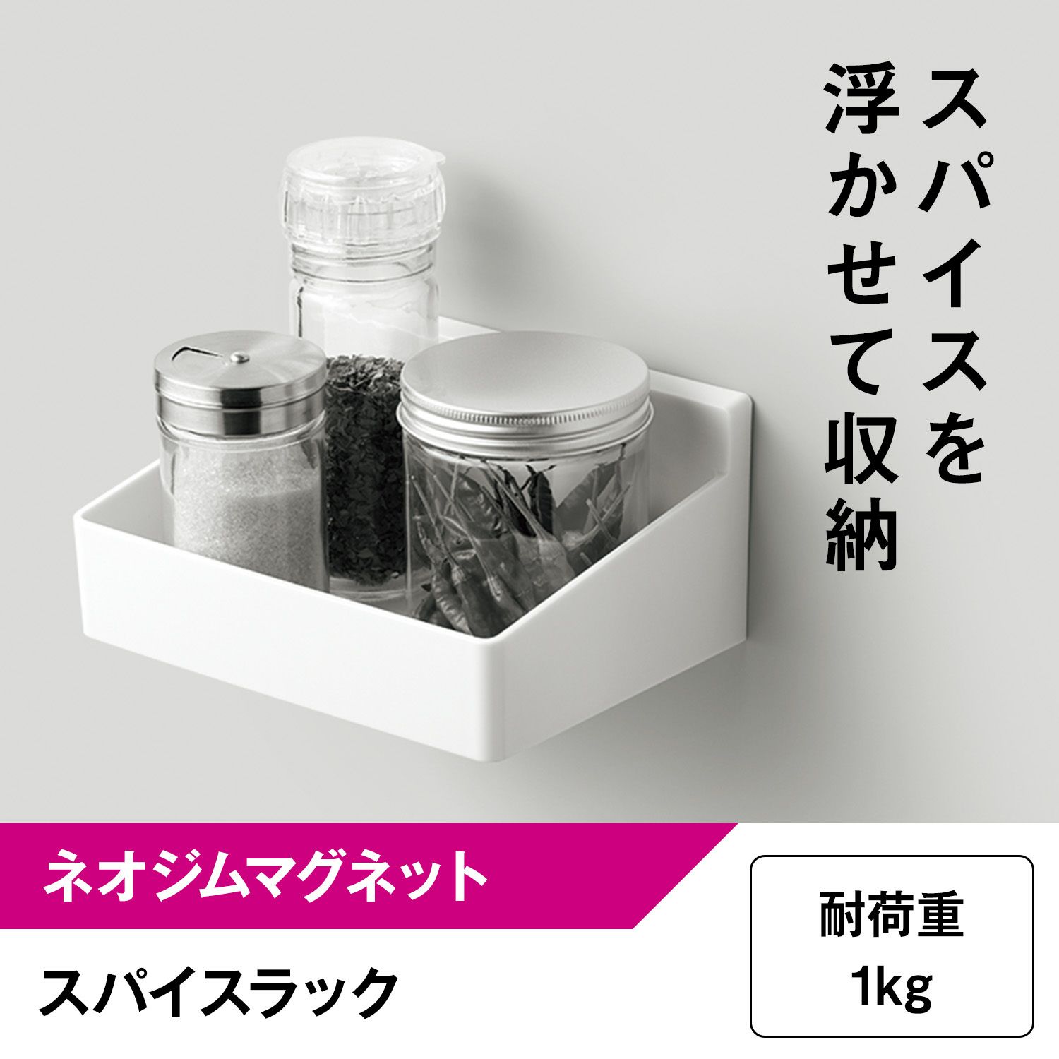 スパイスラック 調味料ラック (強力マグネット) 耐荷重1kg | レック