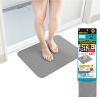 笑激SHOCK 超薄 さらさら バスマット グレー