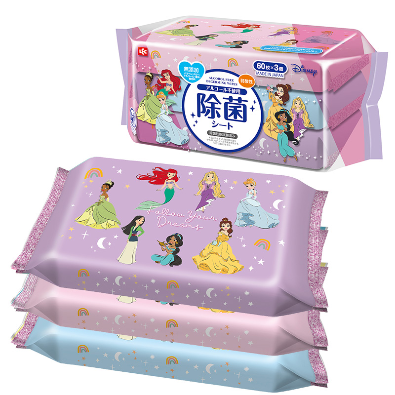 ディズニーベビー除菌シート ディズニープリンセス 60枚×3