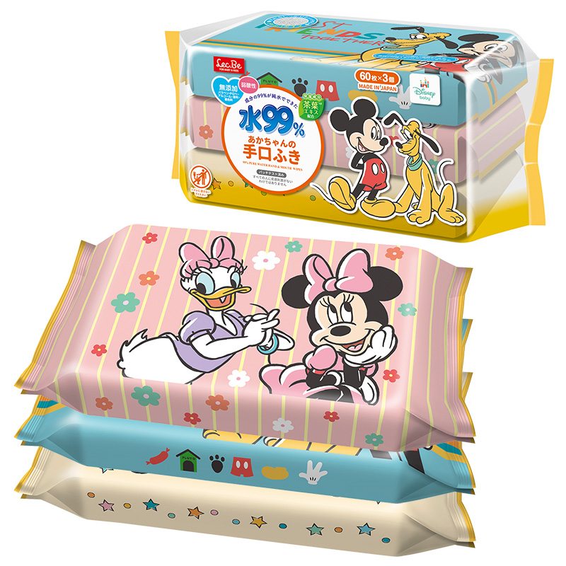 ディズニーベビー手口ふきミッキー＆フレンズ60枚×3