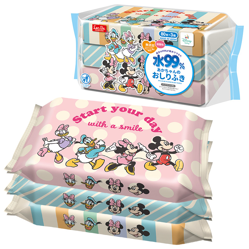 ディズニーベビーおしりふきミッキー＆フレンズ80枚×3