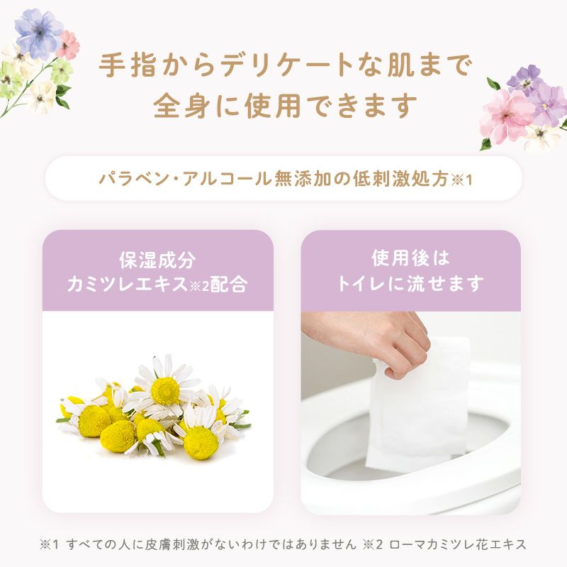 Femia フェムウェット デリケート ウェットシート カモミールの香り 20枚入×2個