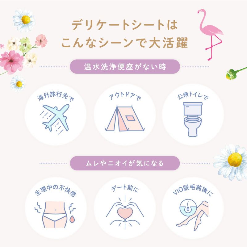 Femia フェムウェット デリケート ウェットシート カモミールの香り 20枚入×2個