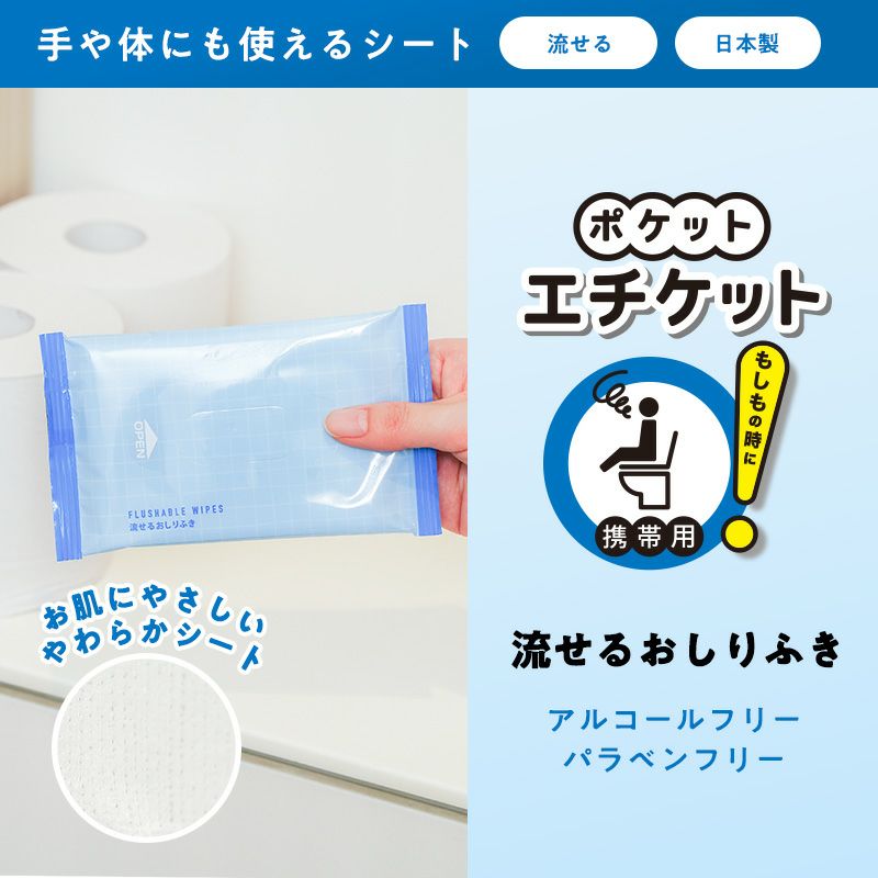 ポケットエチケット 流せるおしりふき10枚_3