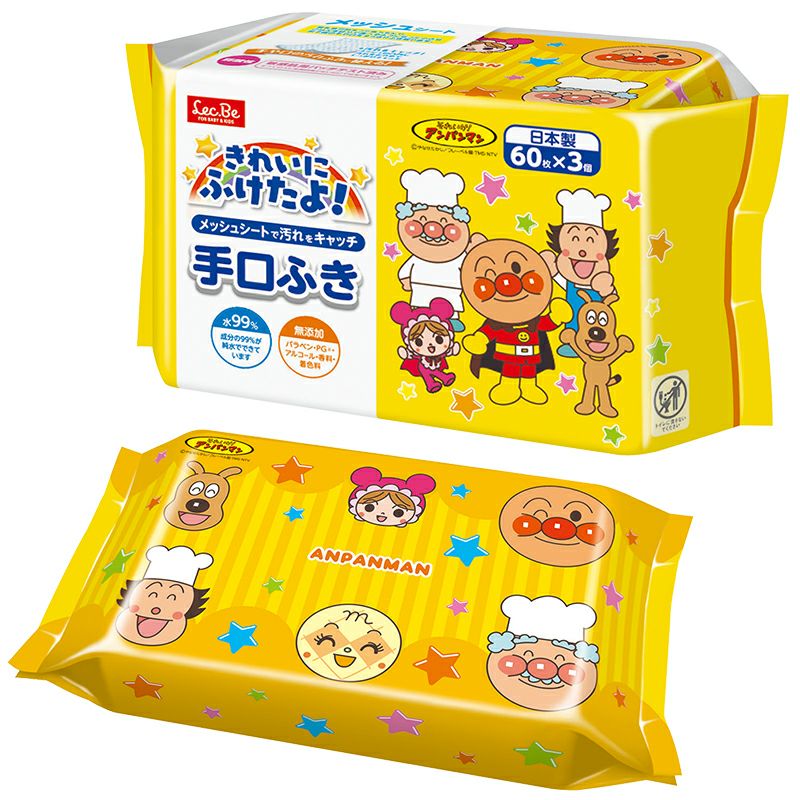 アンパンマン 手口ふき 60枚×3個入
