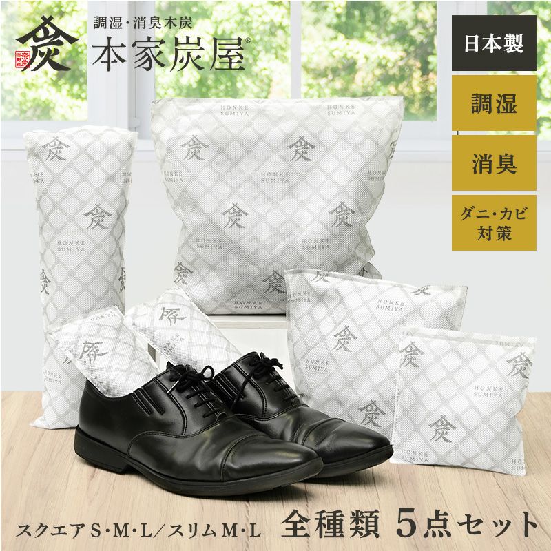 調湿・消臭木炭 本家炭屋 全種類1個ずつ 計5点セット
