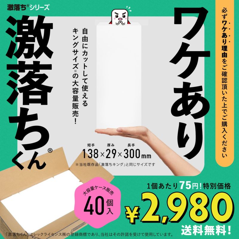 ワケあり 激落ちくん メラミンスポンジ キングサイズ 40個入 ケース販売