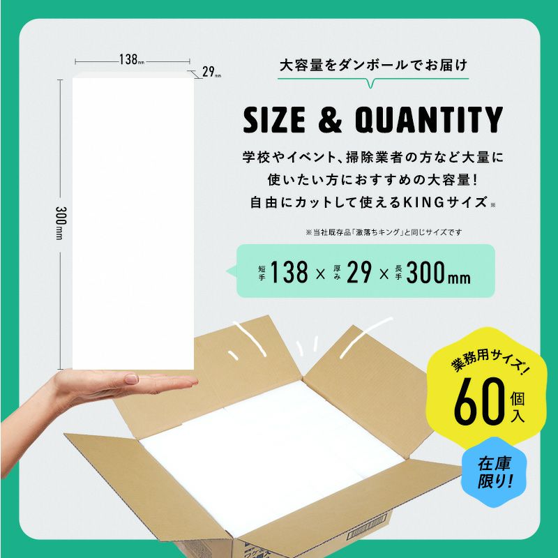  ワケあり 激落ちくん メラミンスポンジ キングサイズ 60個入 ケース販売