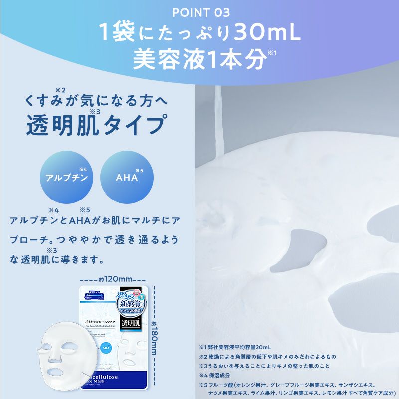 medene バイオセルロースマスク 透明肌タイプ