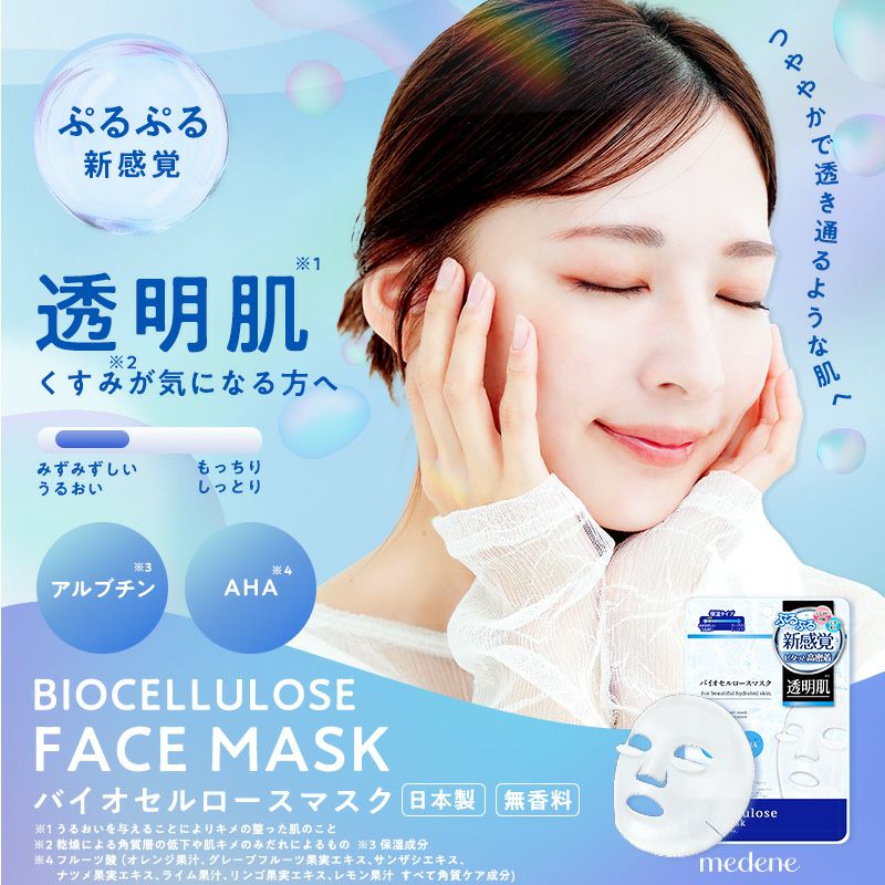medene バイオセルロースマスク 透明肌タイプ 