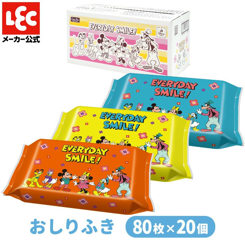 ディズニー おしりふき ミッキー＆フレンズ 80枚×20個入 | レック公式